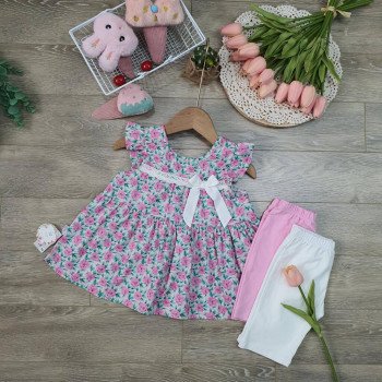 Bộ hoa tay tiên quần legging size 2-6